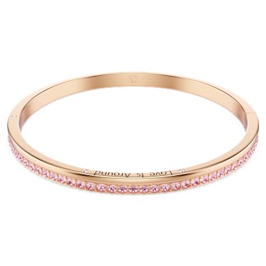 Connexus bangle, Round cut, `Love is around`, Pink, Rose